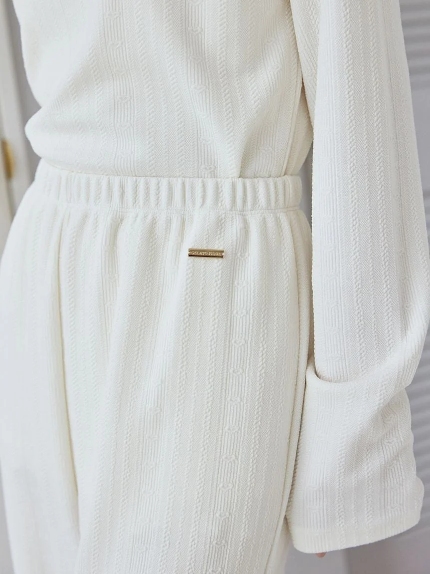 Heart Aran Cut-and-sew Pants