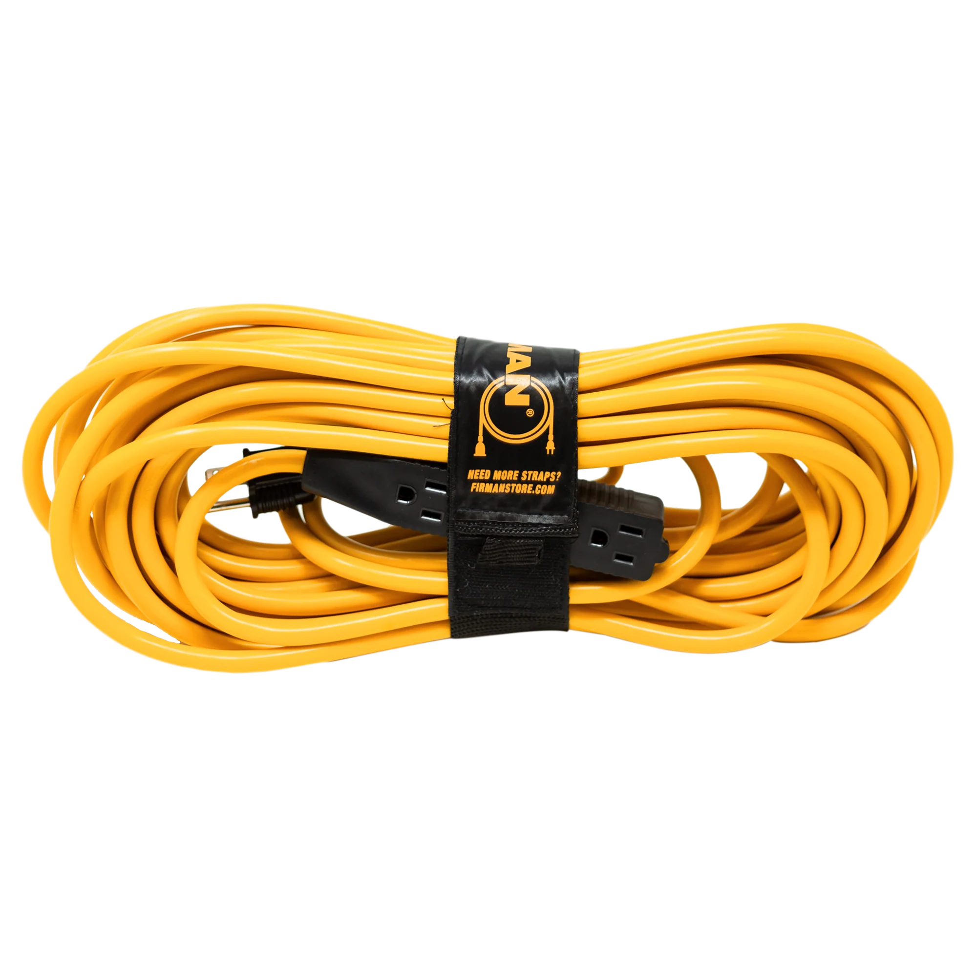 50ft Medium Duty 5-15P to (3) 5-15R Generator Utility Power Cord With Storage Strap
