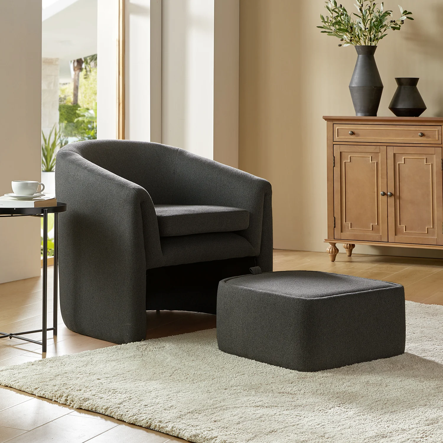 Arturo Armchair in Charcoal
