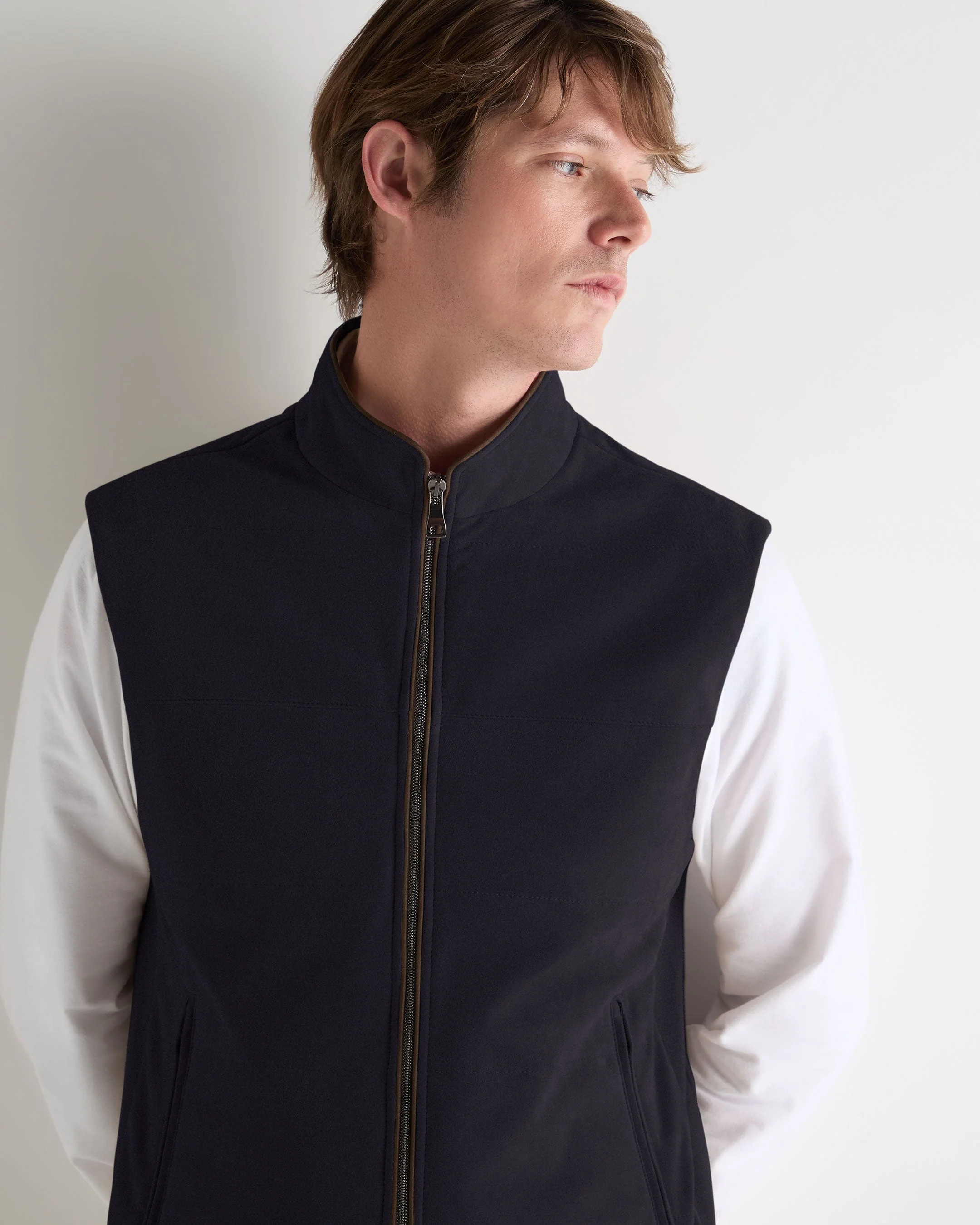 Men's Belgravia Suede Gilet Navy Blue