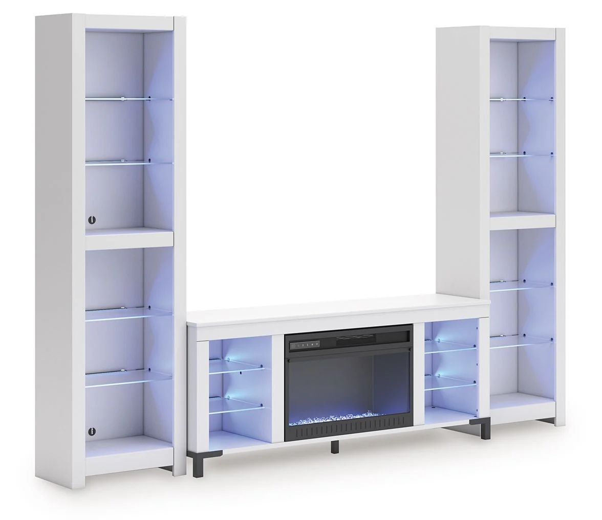 Brollevi - 3-Piece Entertainment Center - White