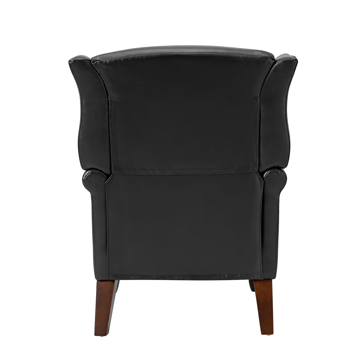 Baptist Genuine Leather Armchair in Black