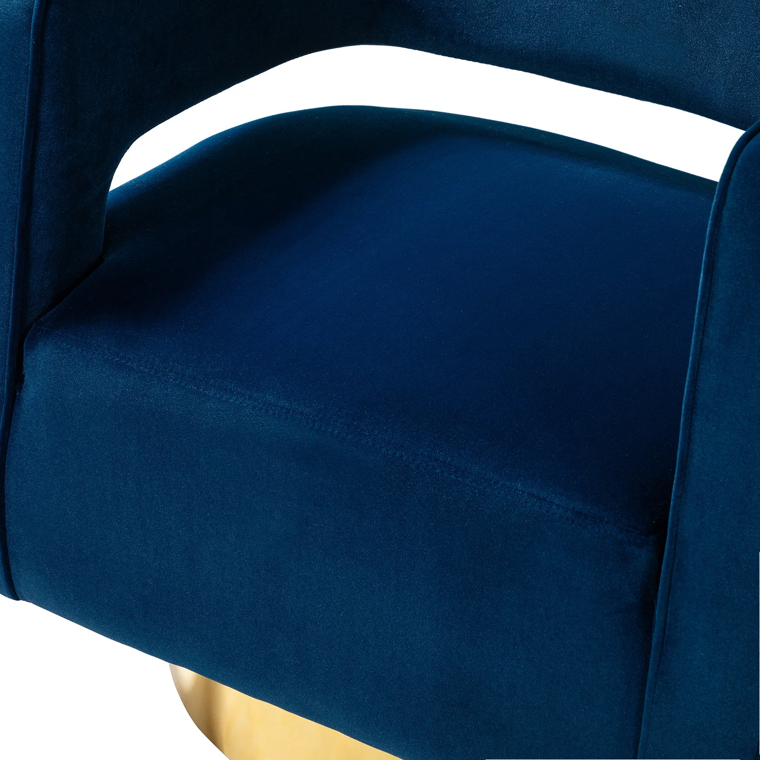Blanca Swivel Barrel Chair in Navy