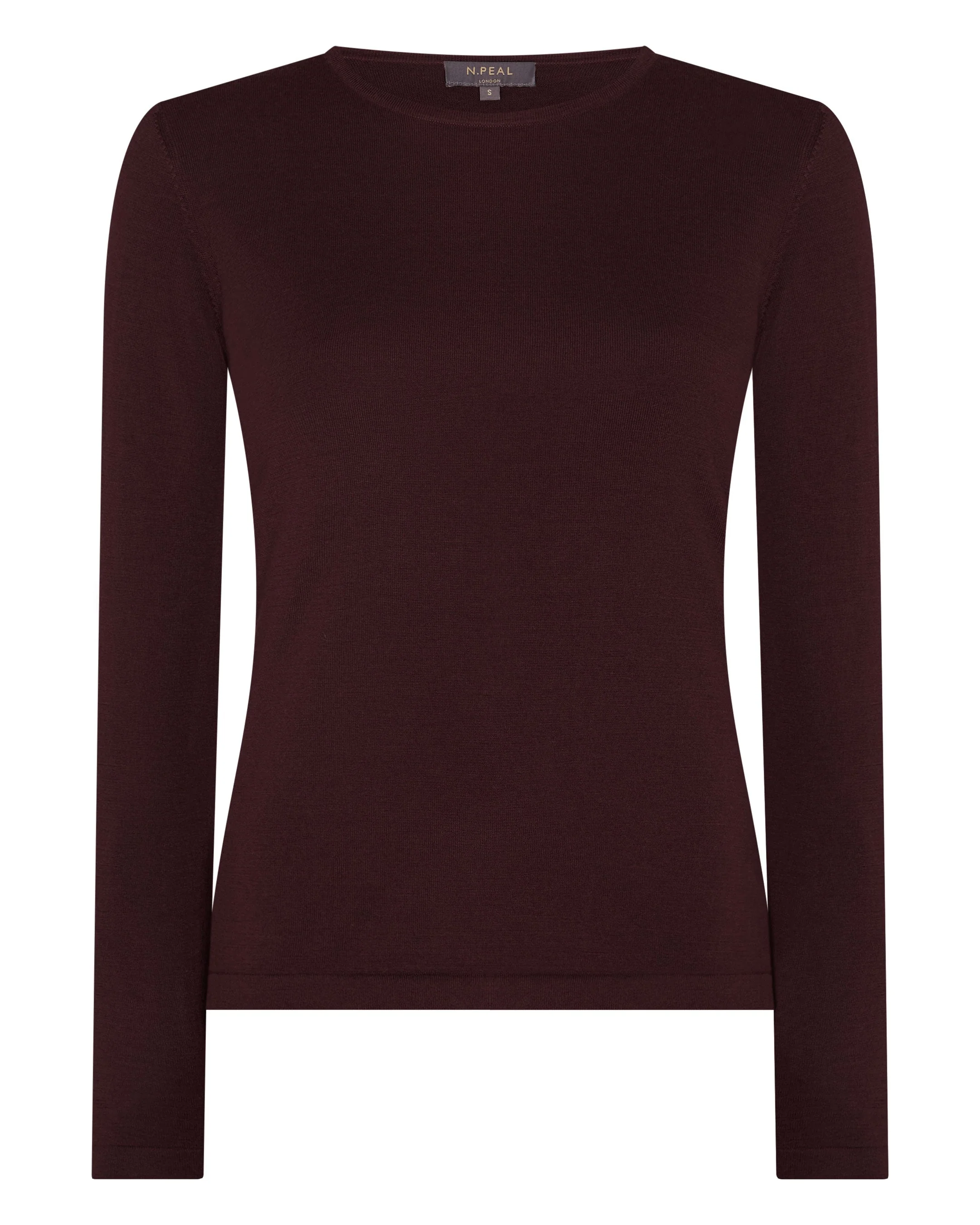 Women's Eden Superfine Cashmere Round Neck Top Claret Red