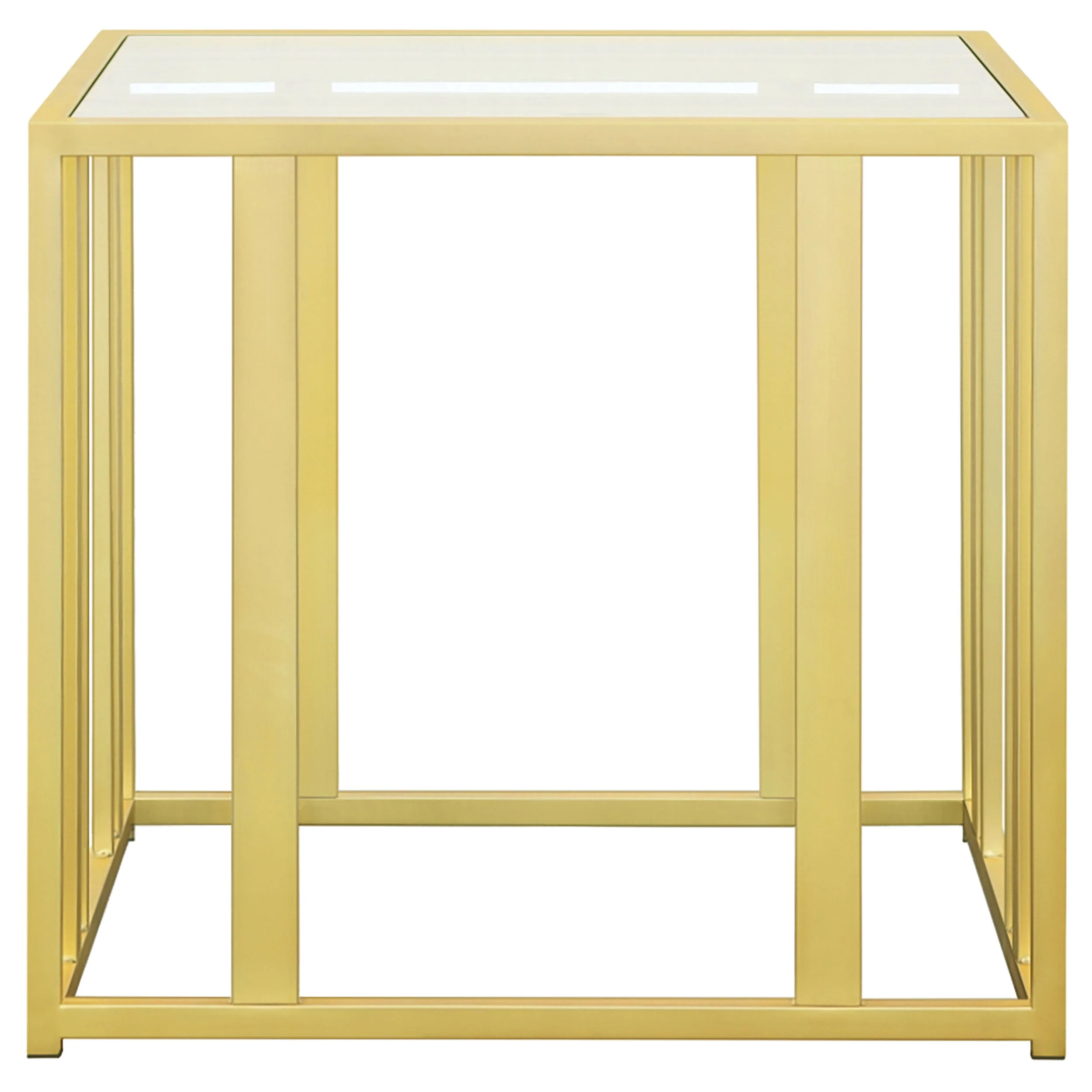 Adri Rectangular Glass Top Side End Table