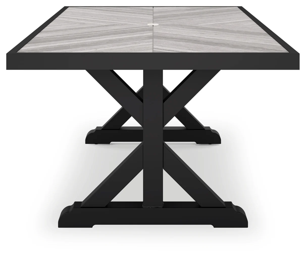 Beachcroft RECT Dining Table w/UMB OPT