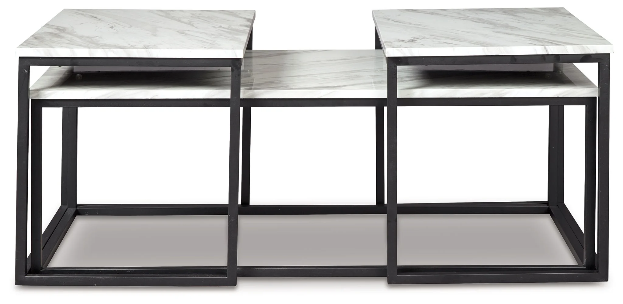 Donnesta - Occasional Table Set (Set of 3) - Gray / Black