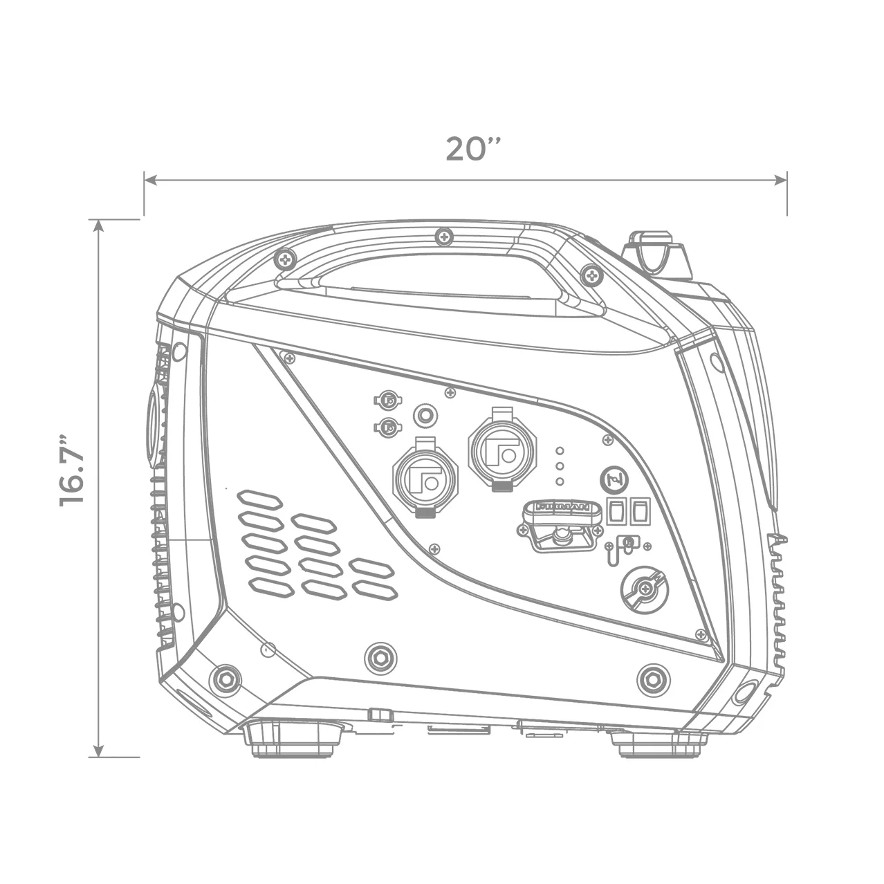 Inverter Portable Generator 2000/1600W Recoil Start