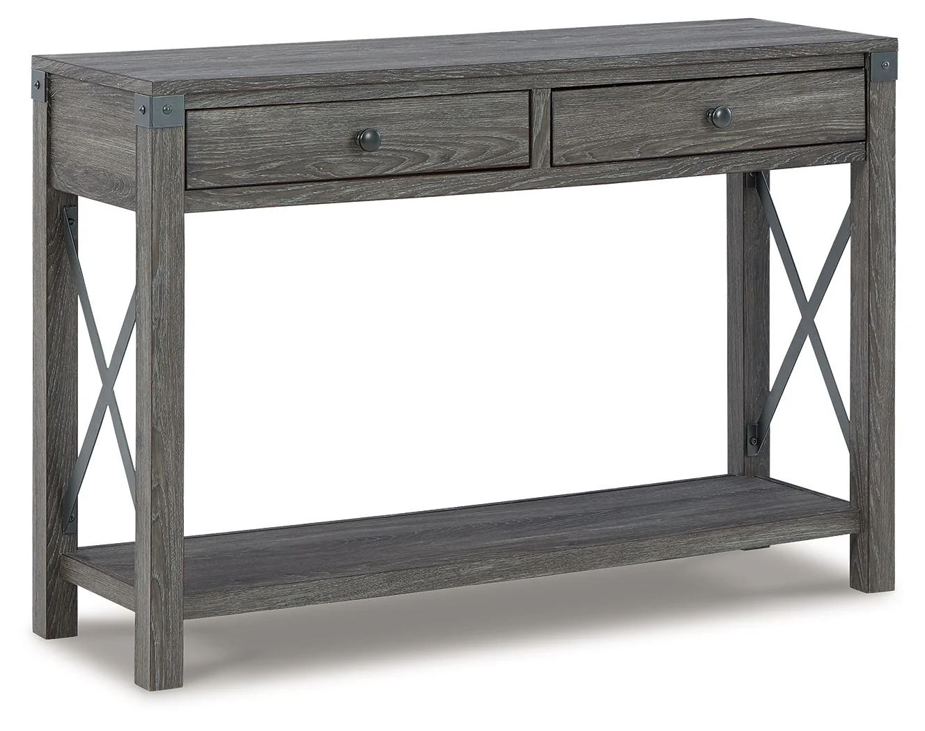 Freedan - Console Sofa Table - Grayish Brown