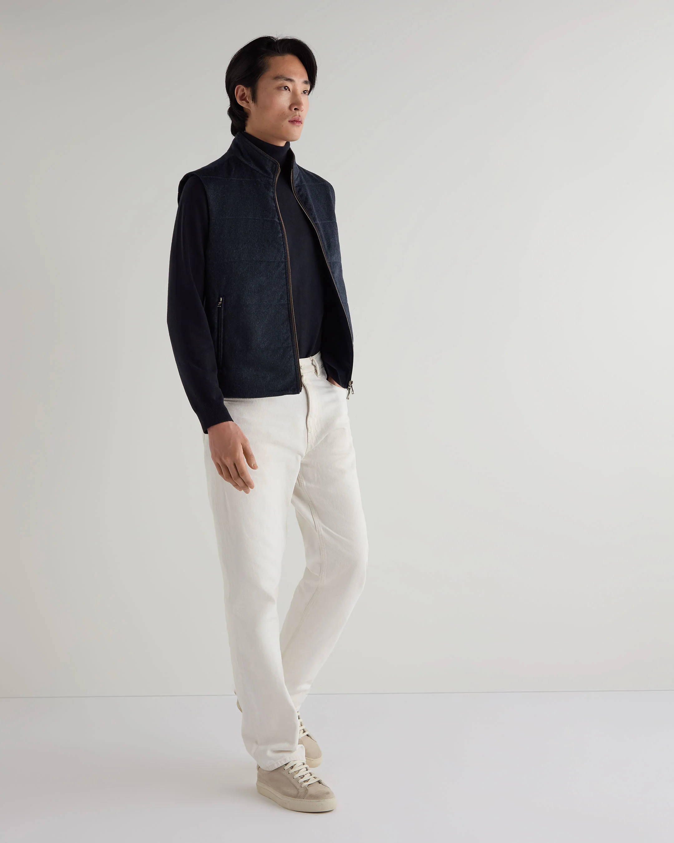 Men's Belgravia Cashmere Gilet Navy Melange