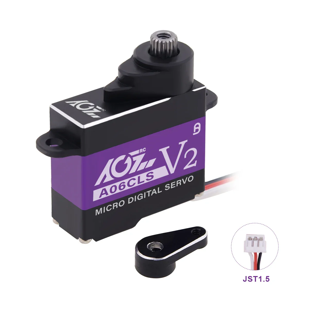 AGFRC A06CLS V2 -  3.0KG 0.052Sec  CNC 20T HV 7g Titanium Gear Super Fast Programmable Micro Servo for Mini Car GLR GLA MRZ Airplane