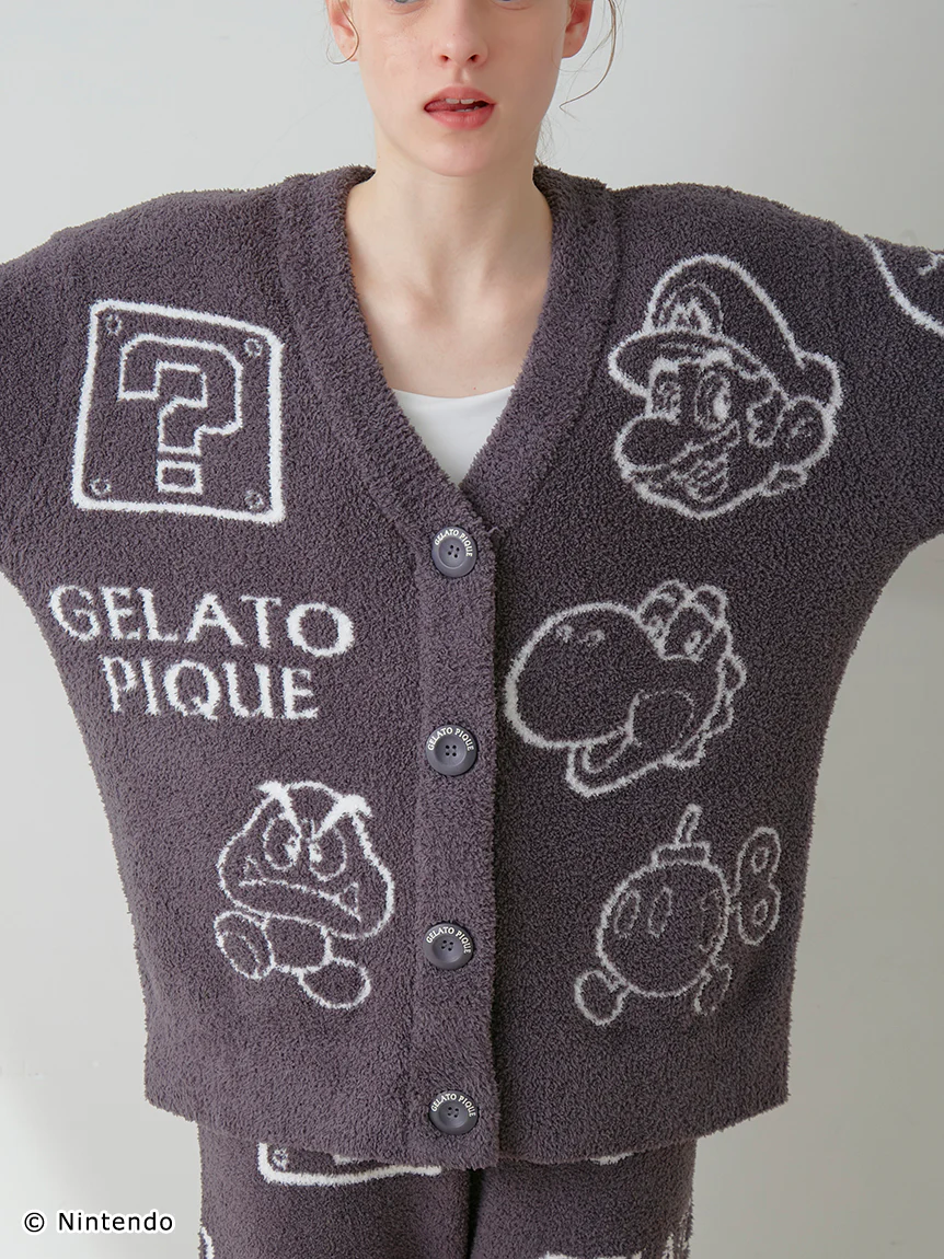 SUPER MARIO™️ WOMENS Baby Moco Character Patterned Jacquard Cardigan
