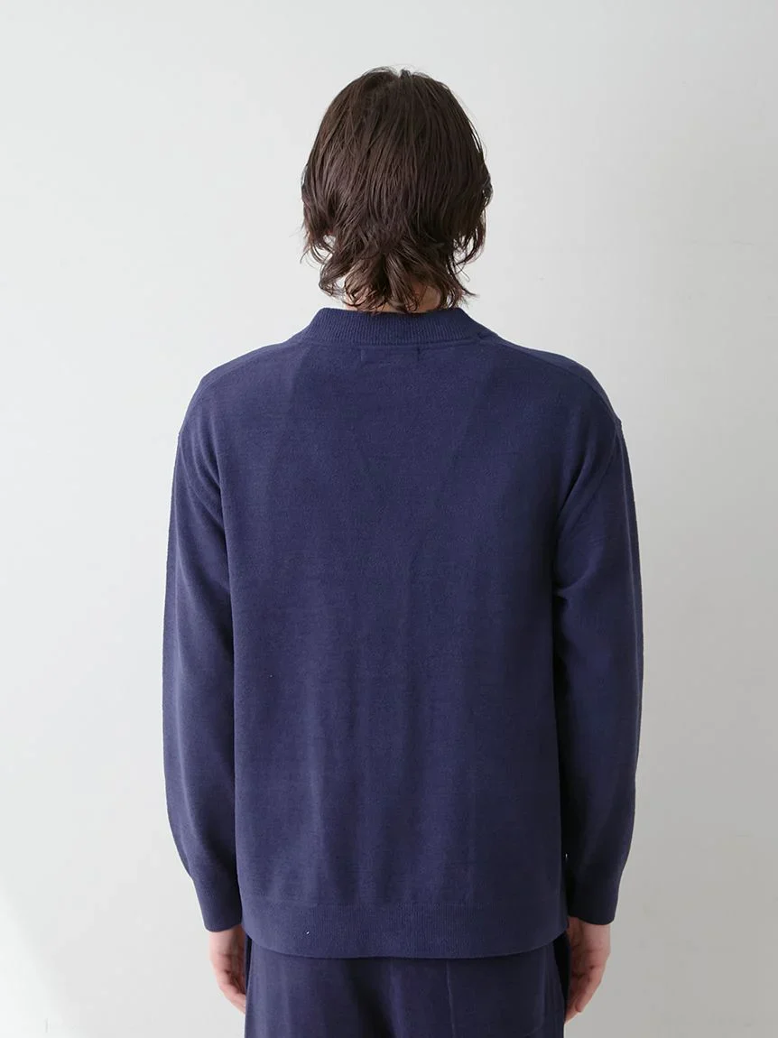 Mens Sleeping Cat Jacquard Cardigan