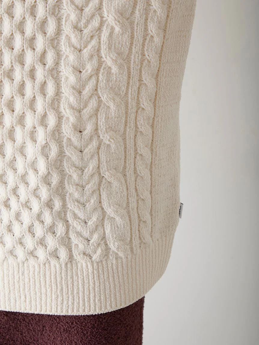 Men's Aran Rope Embroidery Logo Pullover