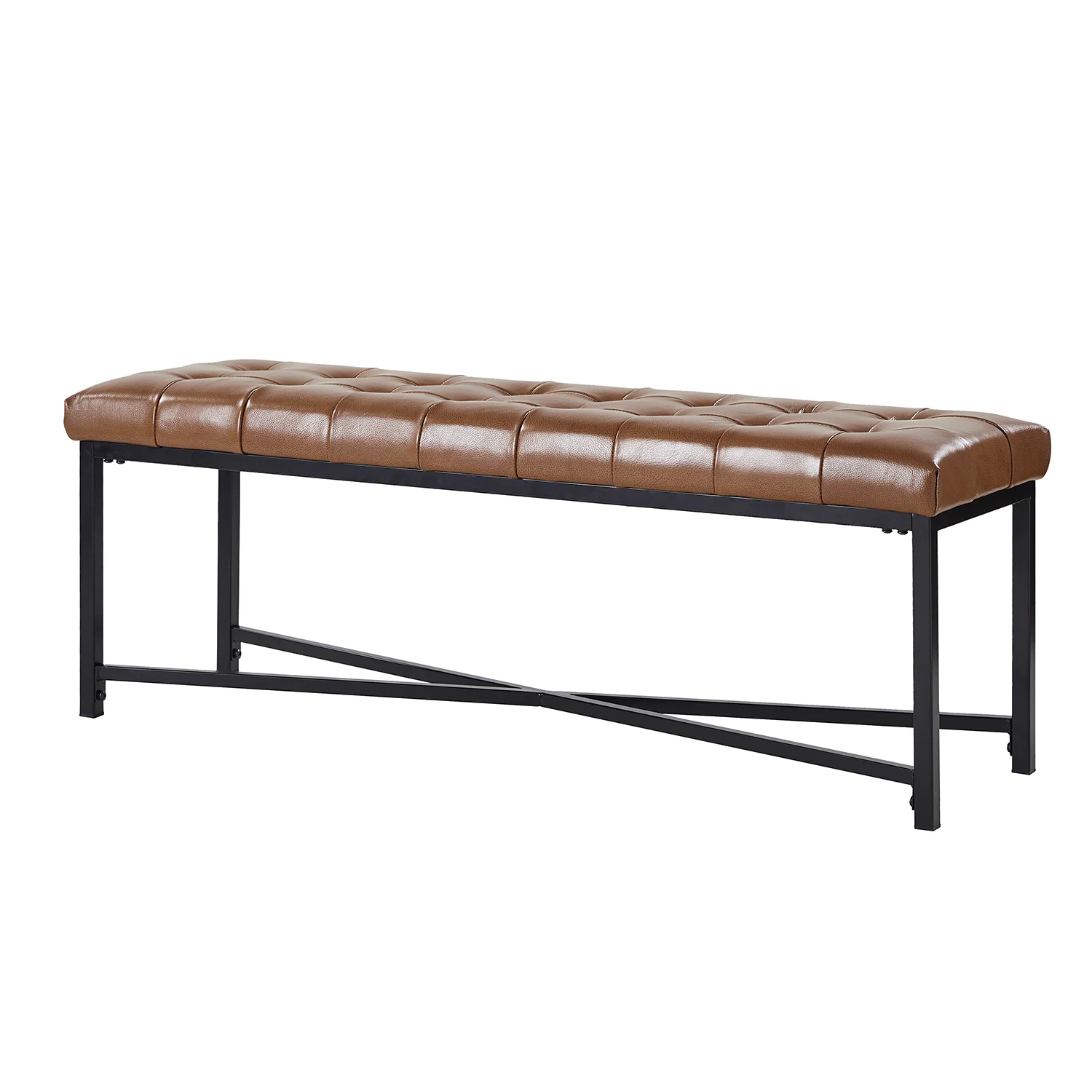 Arnold Upholstered Flip Top Storage Bench in Camel