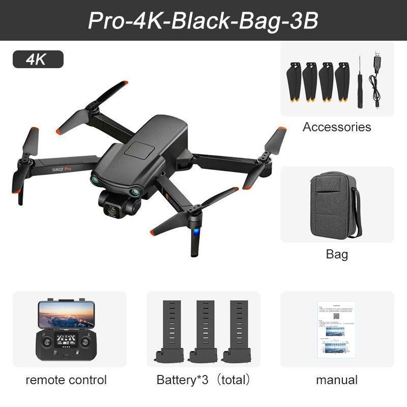 2024 New S802 GPS Drone - 8K HD Professional 3-Axis EIS Gimbal Camera 360° Obstacle Avoidance Brushless Motor Foldable Quadcopter Professional Camera Drone