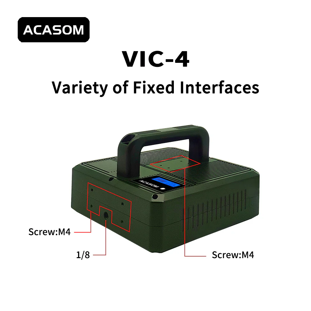 ACASOM VIC-4 700M 800M 900M 1050M - 20W 50W 4-Channel  Long Distance Portable FPV Jammer for Anti Drone