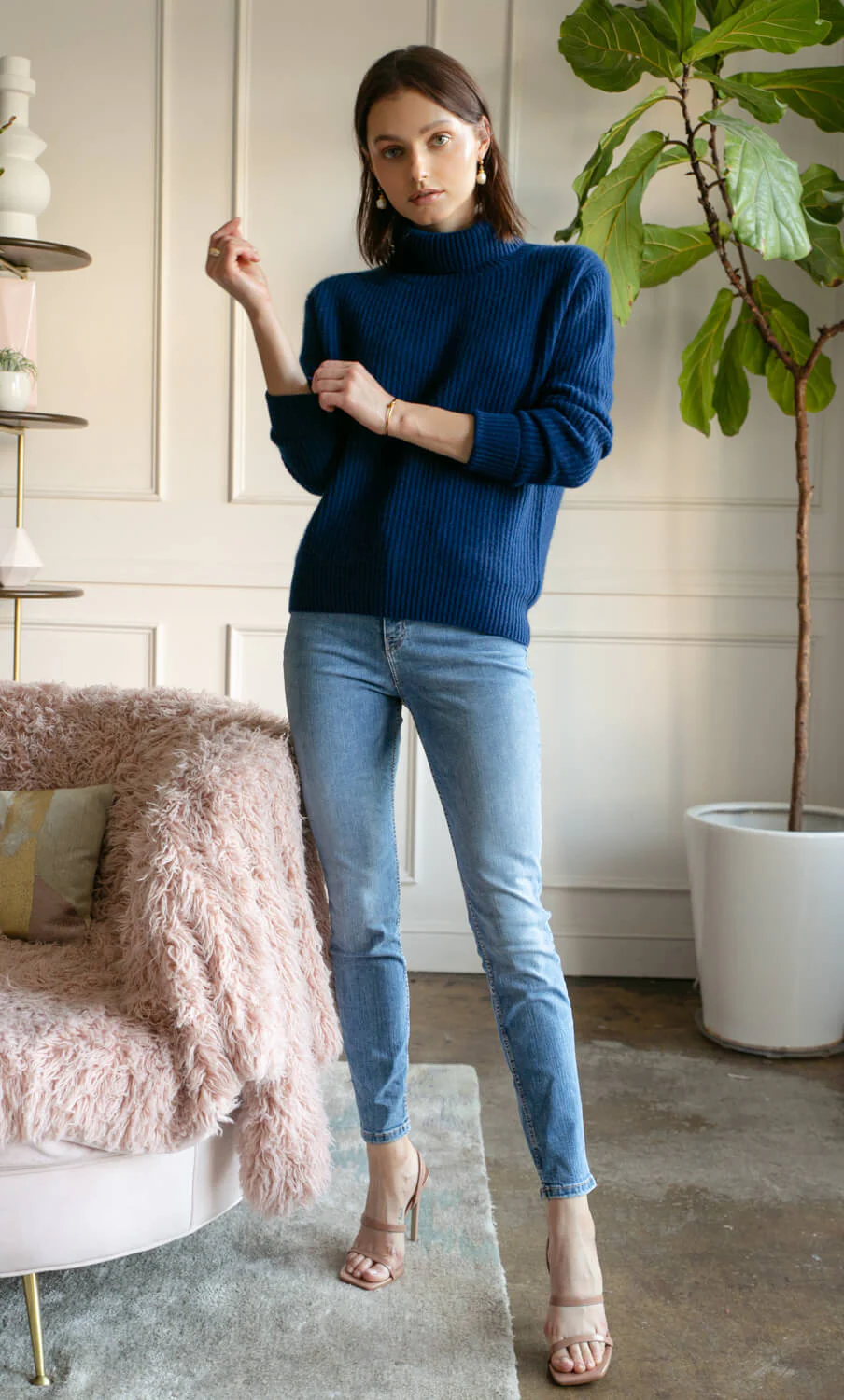 Tessa Cashmere Turtleneck Sweater