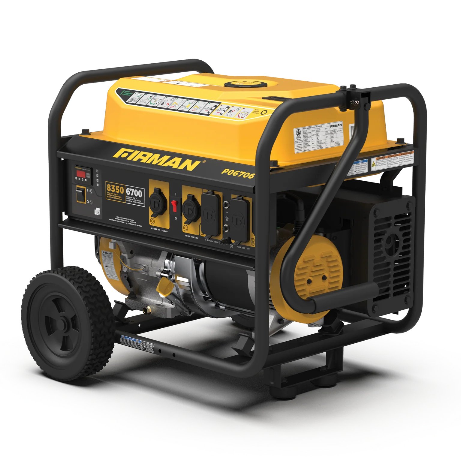Gas Portable Generator 8350W Recoil Start 120/240V