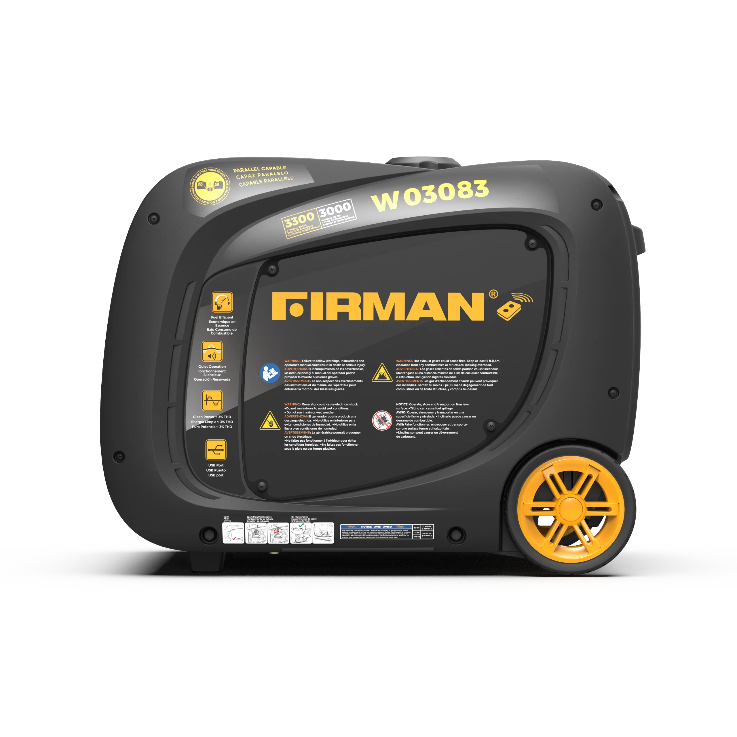 Refurbished Inverter Gas Portable Generator 3300W Recoil Start