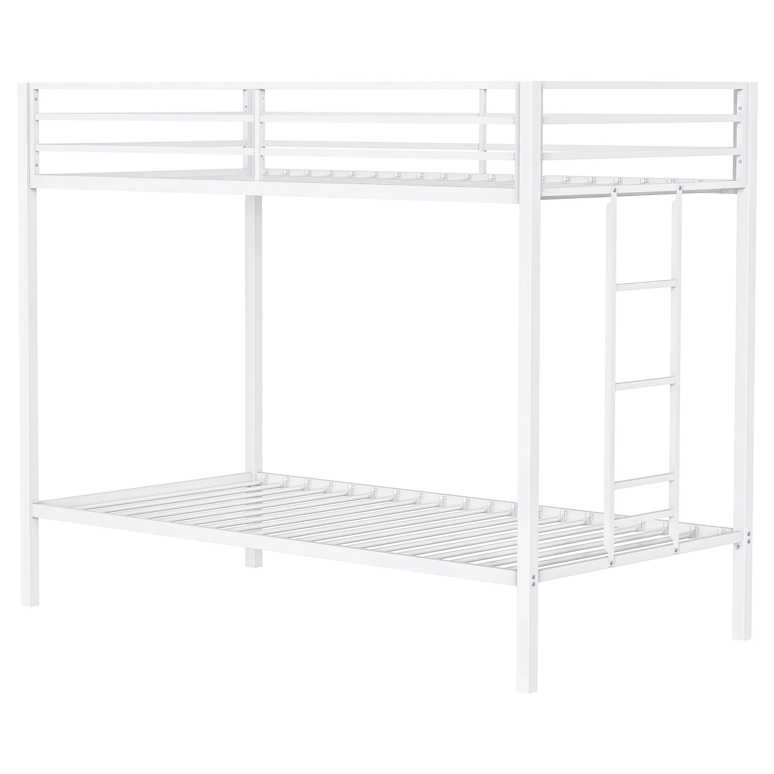 Alevera Metal Bunk Bed with Ladder Black