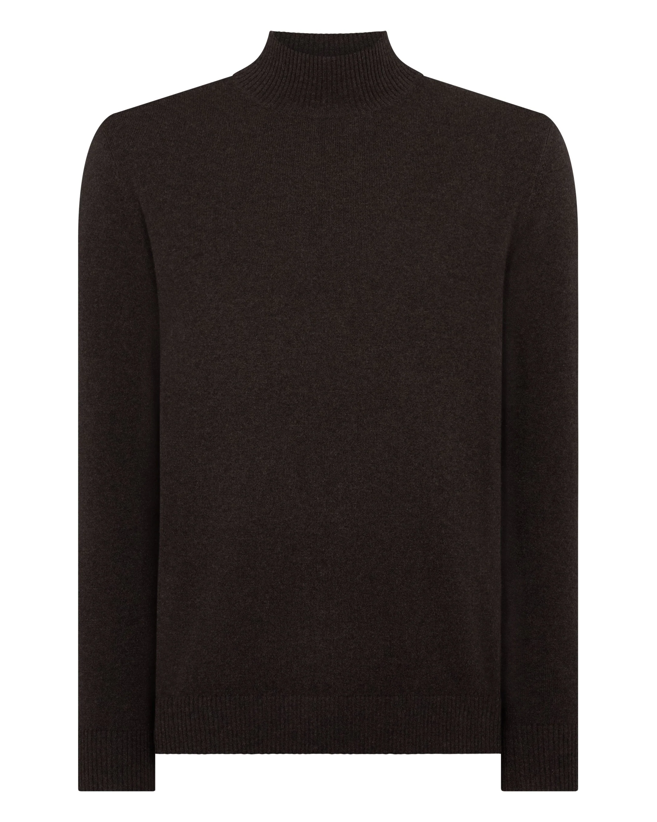 Men's Mayfair Turtle Neck Cashmere Sweater Chocolate Brown
