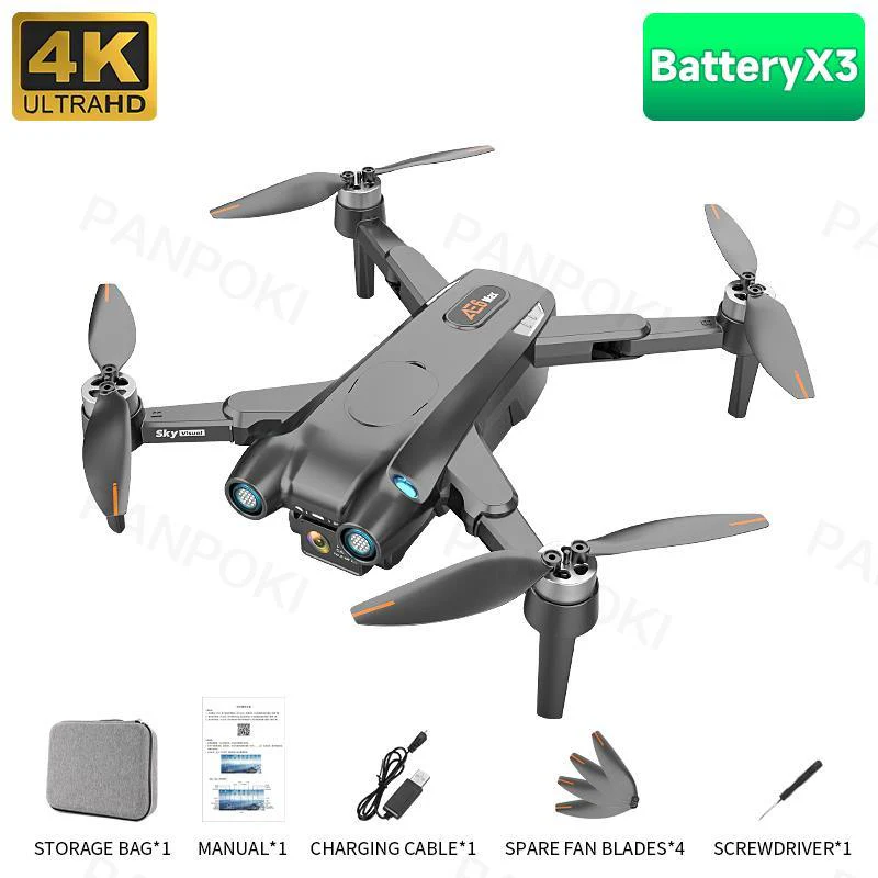 AE6 Max Drone - 4k Profesional GPS 2KM Quadcopter with 5G Camera TransmissIion Wifi FPV drone helicoptero Toys for Boys Professional Camera Drone