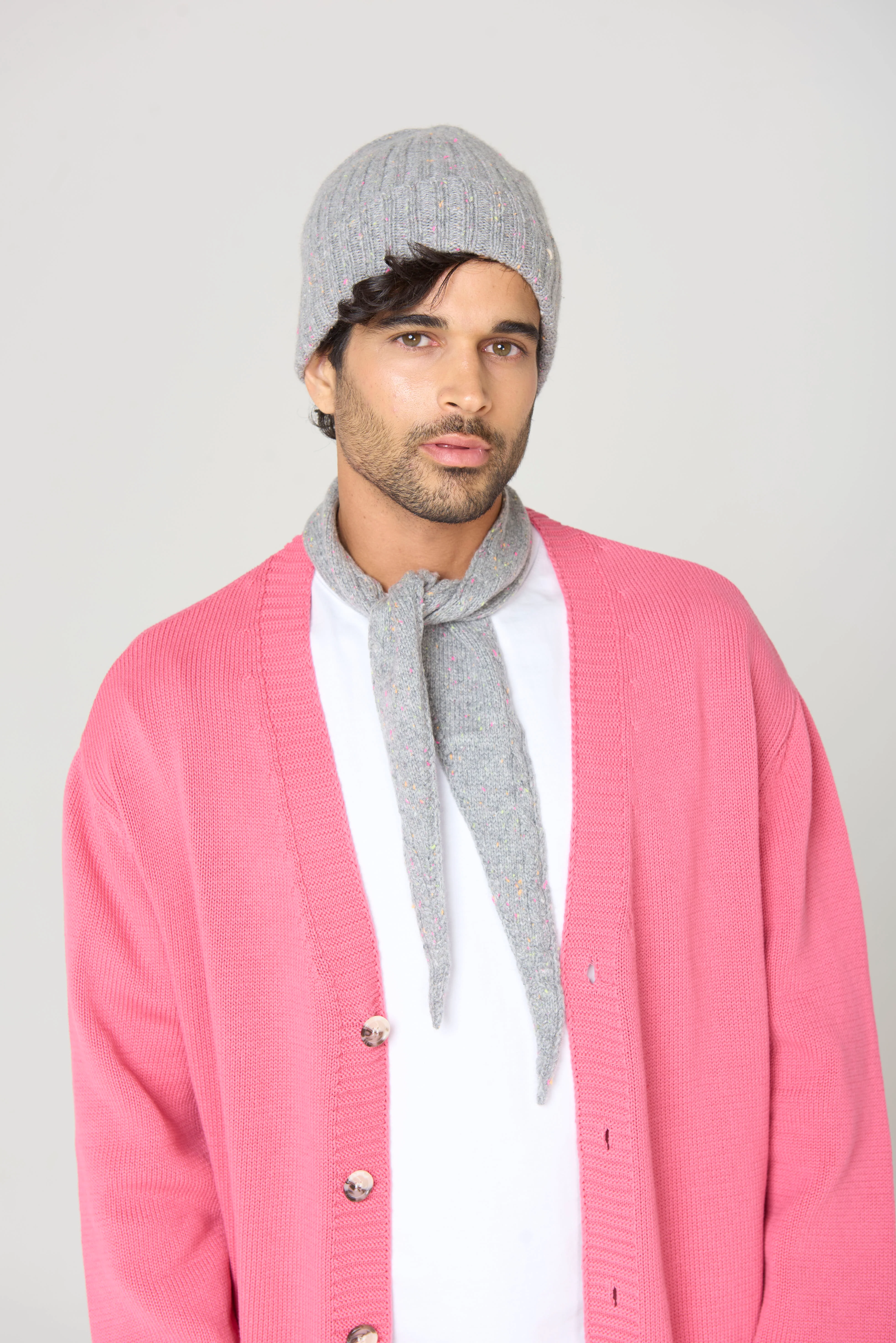 The Mini Scarf - Grey Confetti