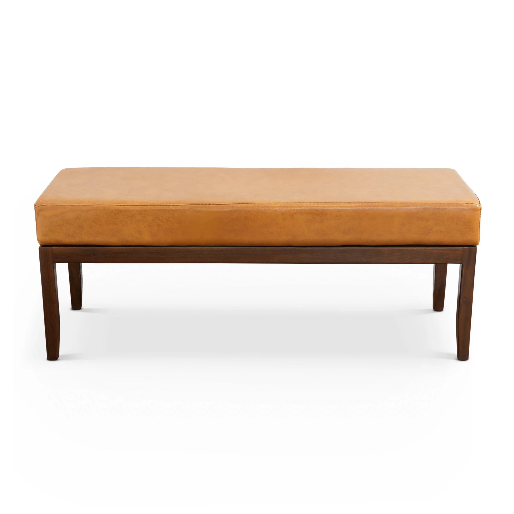 Austin Bench (Antique Tan Leather - w/o Lines)