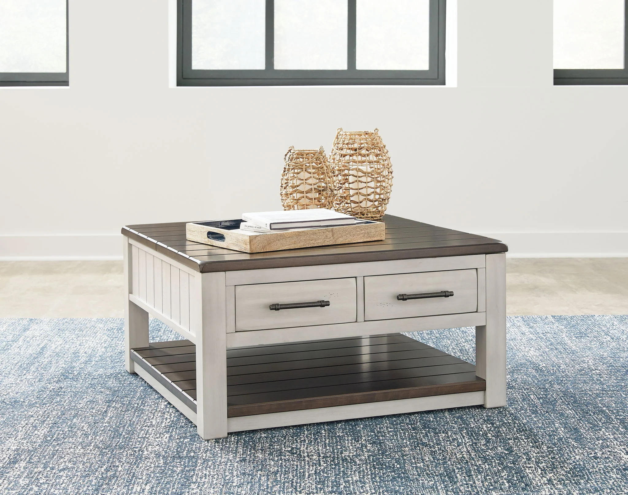 Darborn - Lift Top Cocktail Table - Gray / Brown