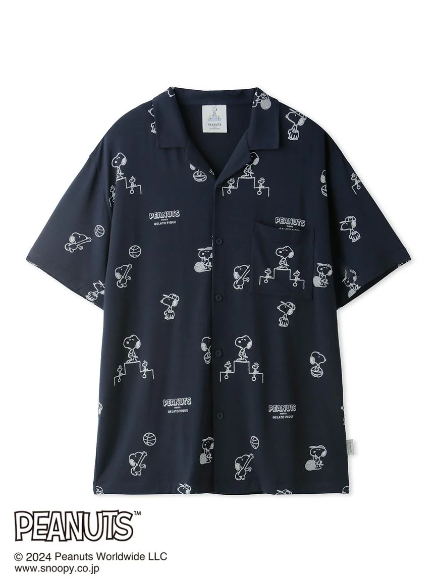 PEANUTS MENS Printed Pajama Shirt