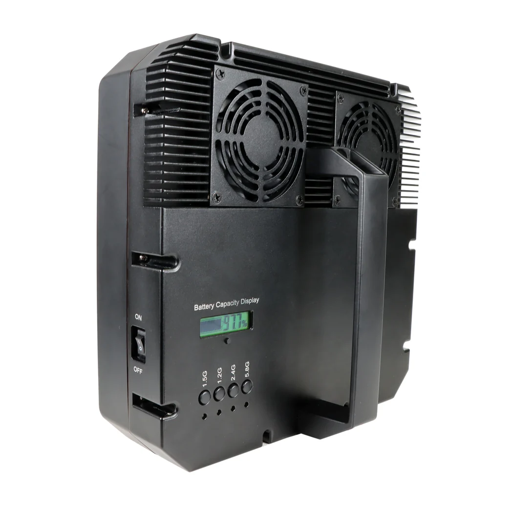 70W Handheld Anti Drone Device - 10 Band 1.5KM High Power Portable Drone UAV Signal With Sight Rail and 1/4 inch Tripod Mounting Hole, Build In Directional Antennas