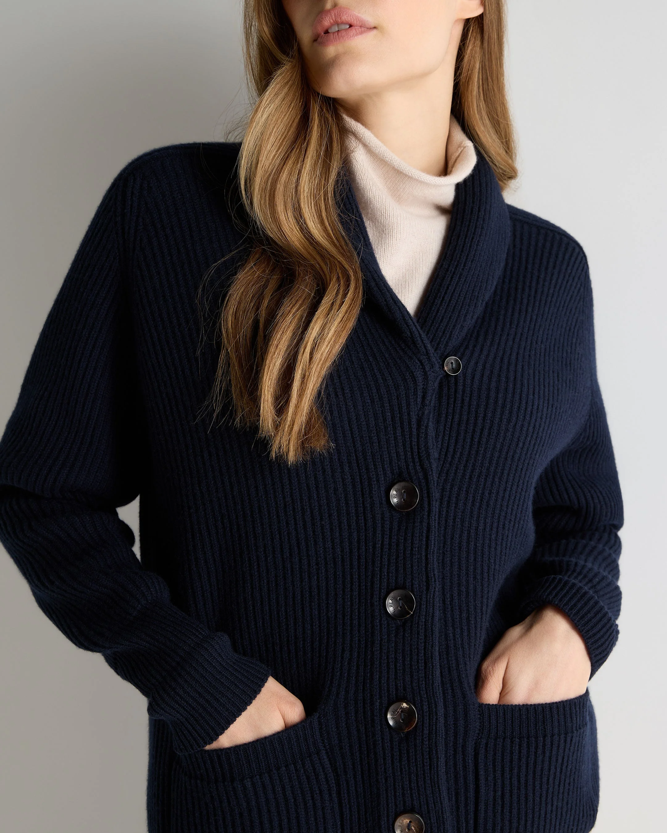 Women's Kensington Cashmere Cardigan Navy Blue
