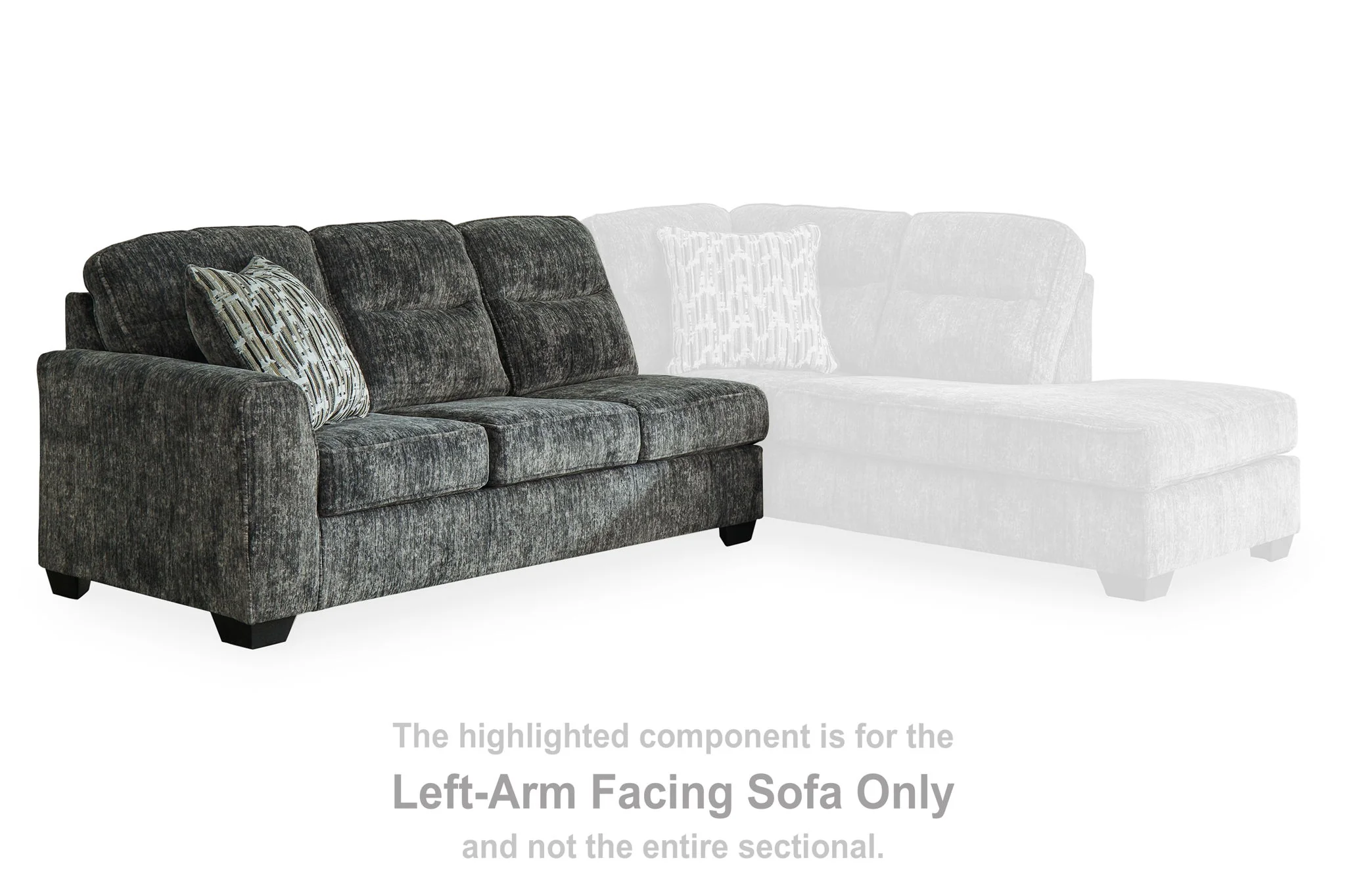 Lonoke - Laf Sofa - Gunmetal