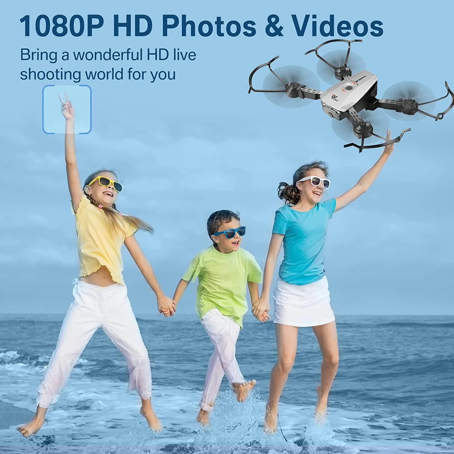 ATTOP X-Pack 3 Camera Drone - FPV Drone with Camera 1080P 164fts Range RC Drone with Voice/Gesture/Gravity Control Gift Ideas