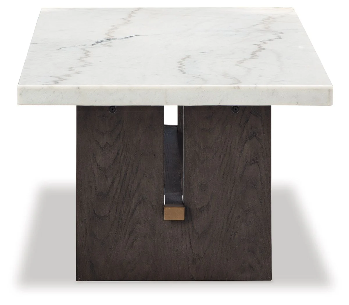 Burkhaus - Rectangular Cocktail Table - White / Dark Brown