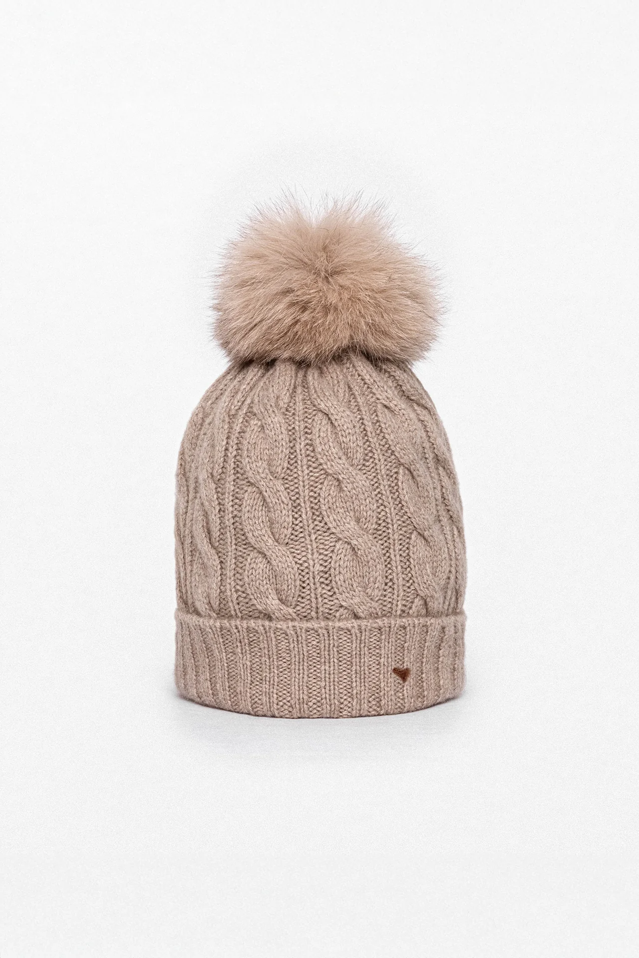 The Cable Beanie – Taupe
