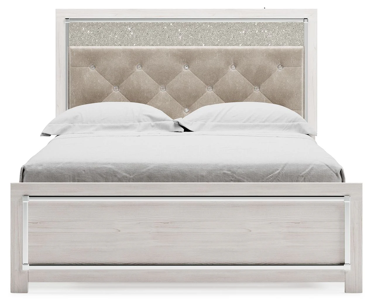 Altyra - Queen Panel Bed With Roll Slats - White