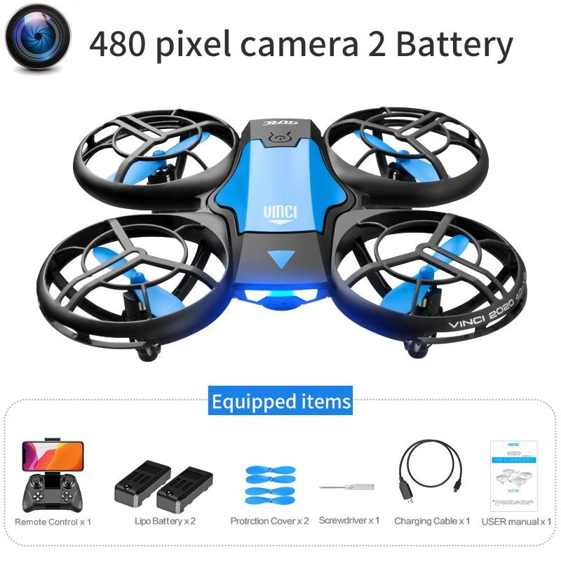 4DRC V8 Mini Drone - 4K 1080P HD Wide Angle Camera WiFi FPVDrone Height Keep Foldable Quadcopter Toy Gift