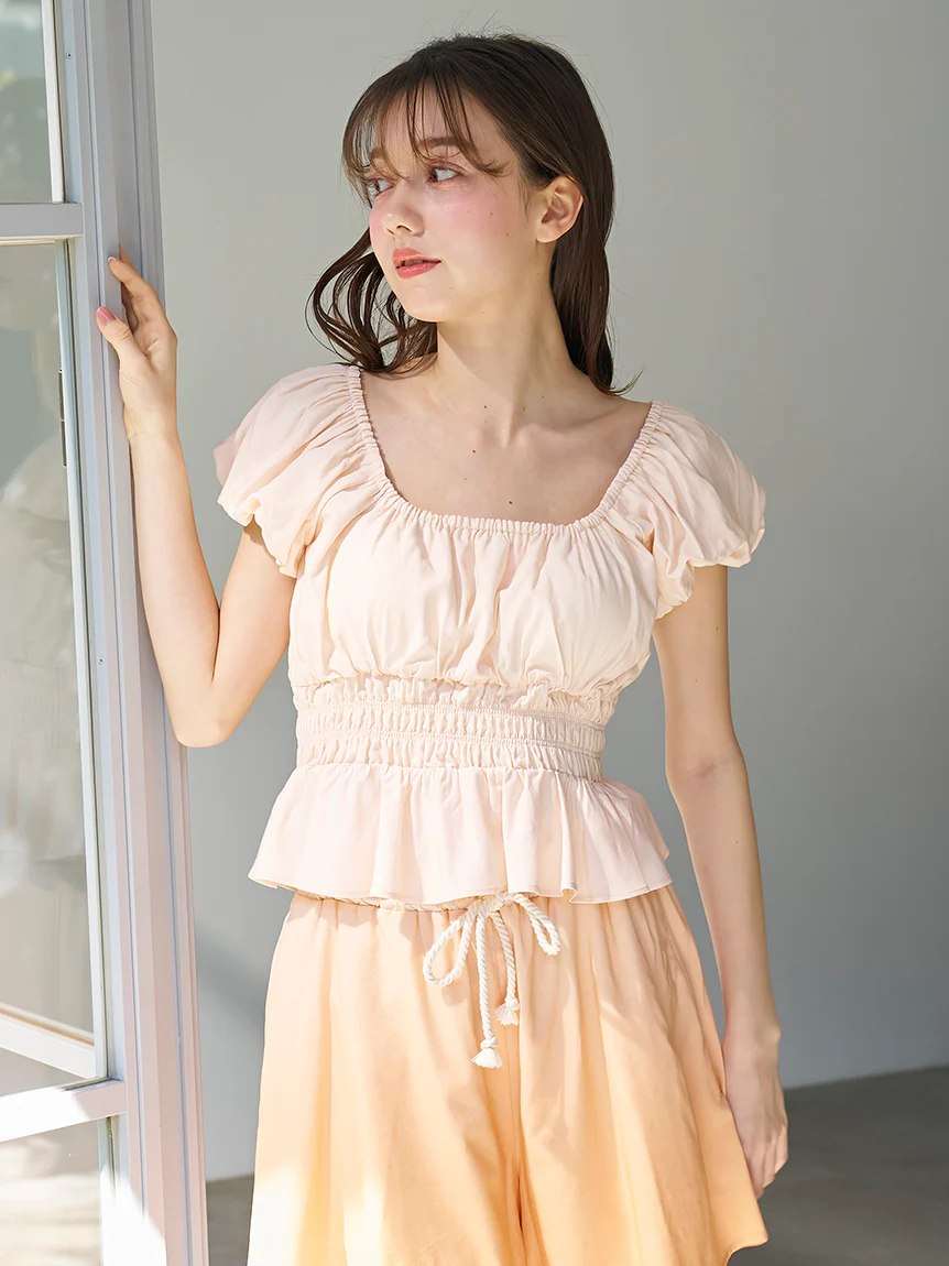 Shirring Gather Pullover