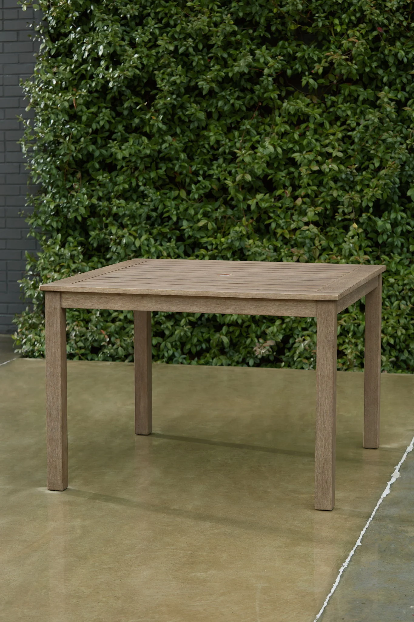 Aria Plains - Square Dining Table W/Umb Opt - Brown