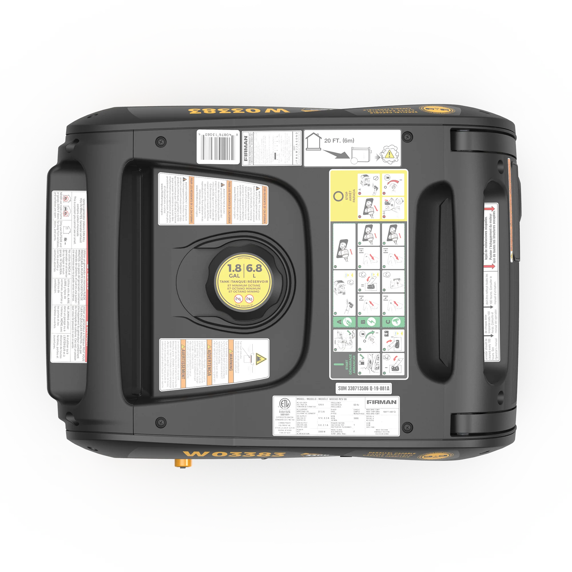 Refurbished Inverter Portable Generator 3650W Remote Start