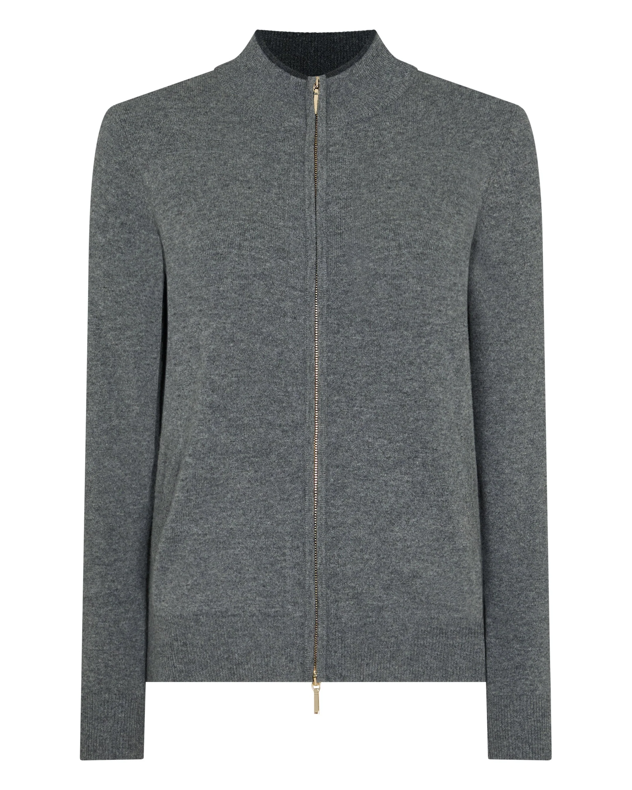 Women's Alisa Full Zip Cashmere Cardigan Elephant Grey