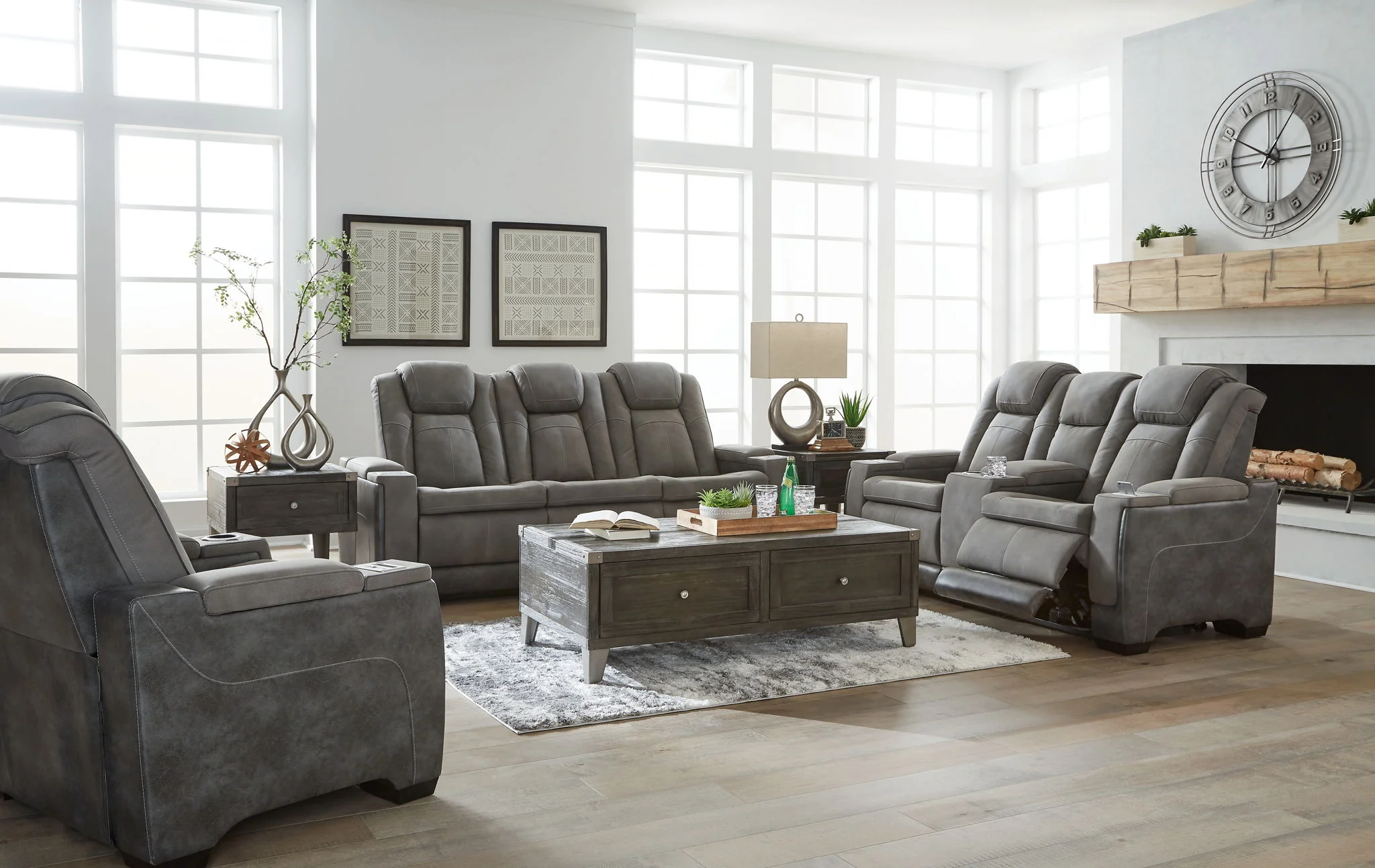 Next-Gen Durapella - Power Reclining Living Room Set