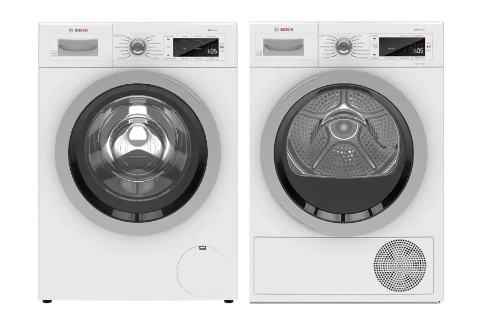 Bosch 220 volts 60 hz Washer and Dryer Front load 208 220v 240 volt 60hz washing machine and dryer set model WAW285H220v60h WTW87NH1220v60h