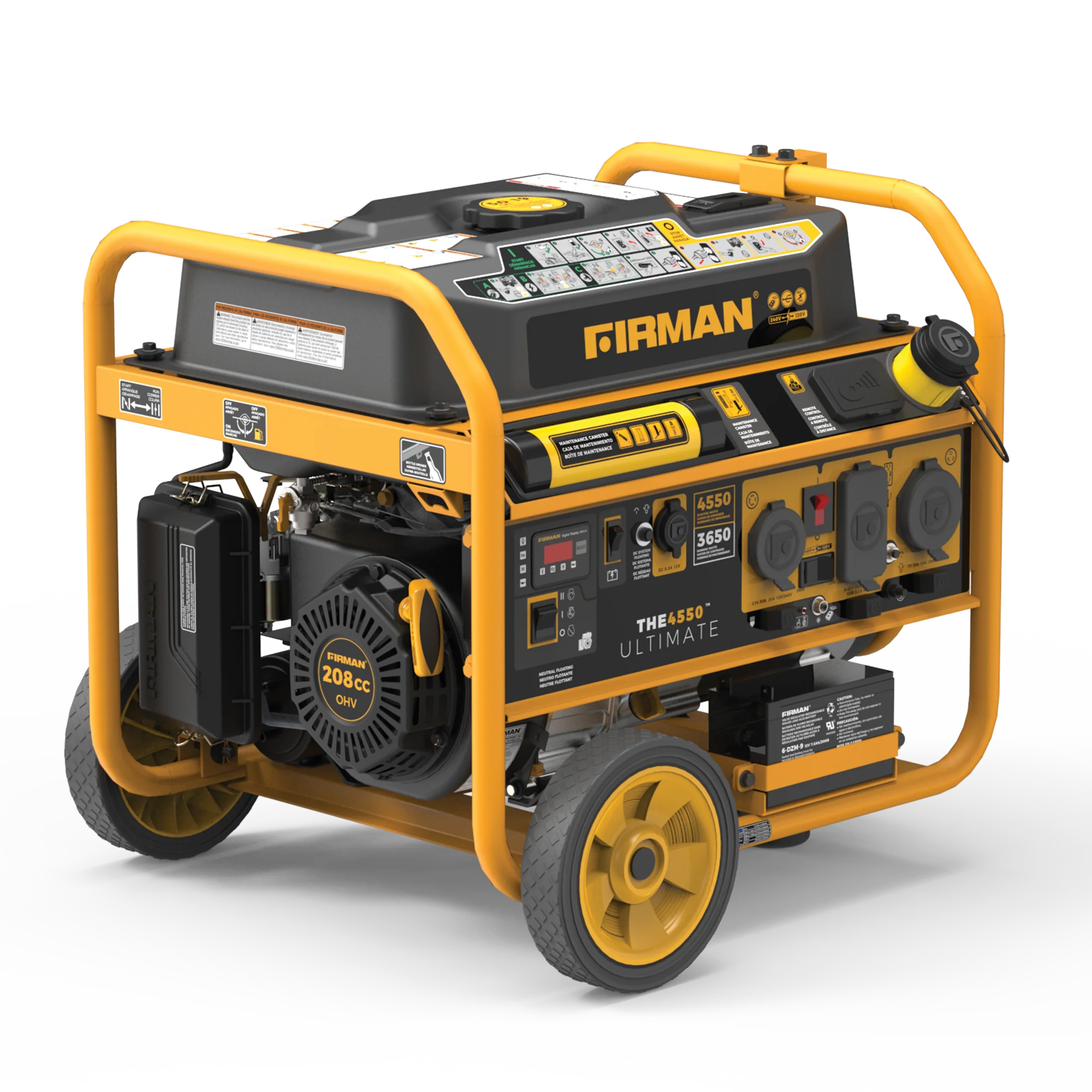 Gas Portable Generator 4550W Remote Start 120/240V