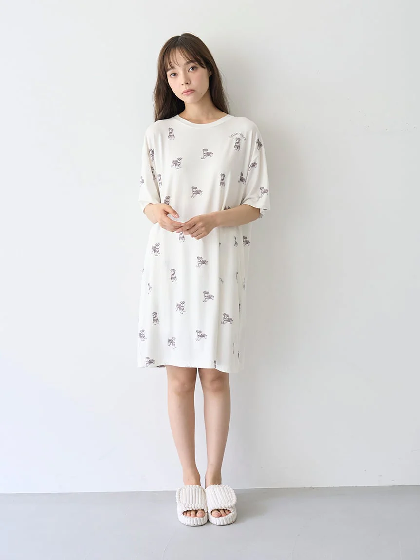 Summer Schnauzer Cut-and-sew Dress