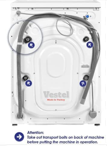 Vestel 220 volts washer Front load W7104W Front load Washing Machine 7 KG WHITE 220v 240 volts 50 hz