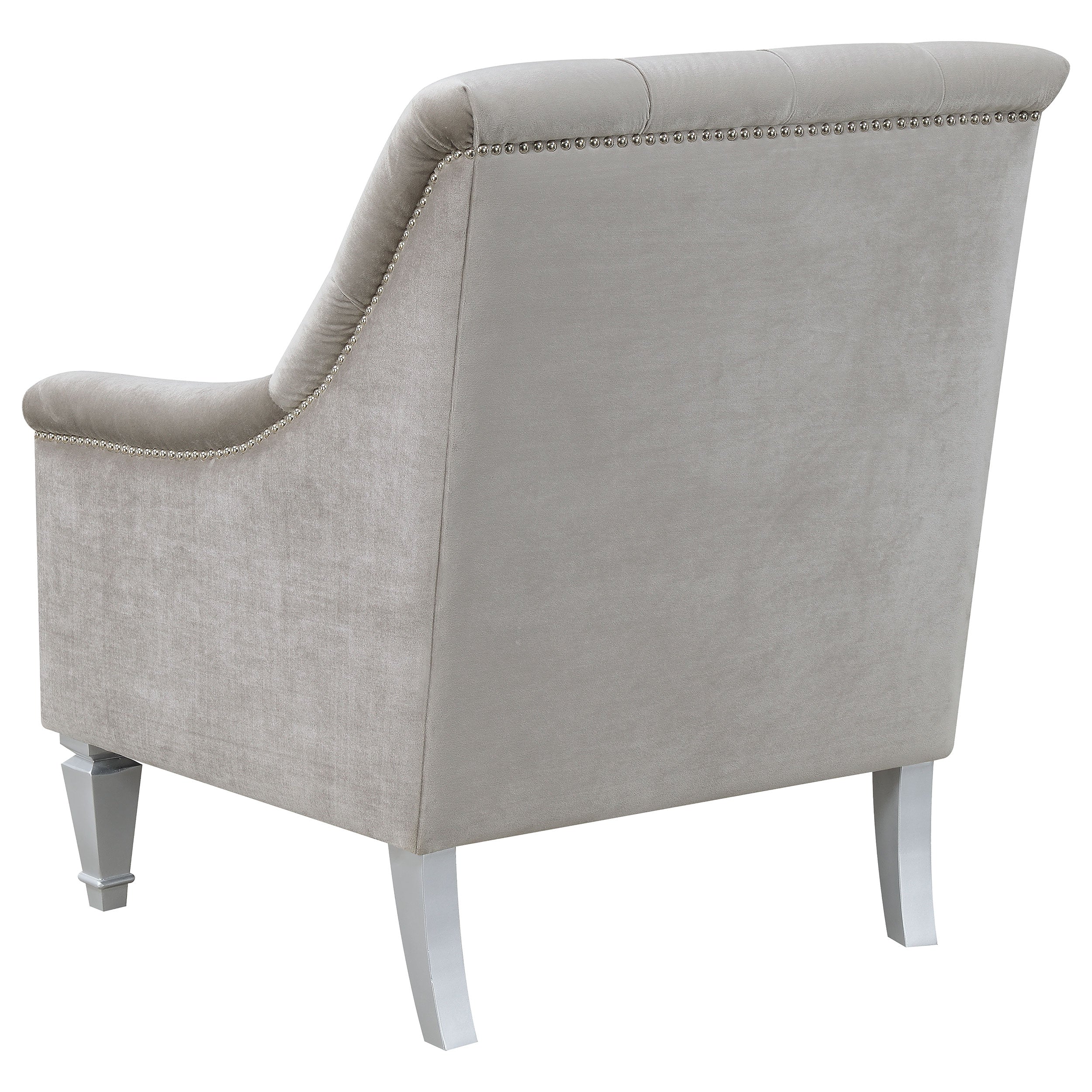 Avonlea Fabric Upholstered Sloped Arm Chair Grey Fabric