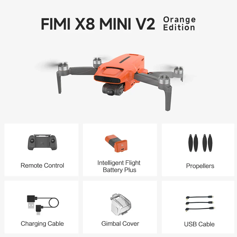 FIMI X8 Pro Drone - 15KM Range 4K 3-axis Gimbal camera Obstacle Sensing GPS Drone